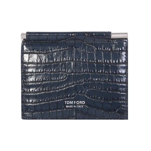 TOM FORD Крокодил Кожа Кошелек Мужской Синий