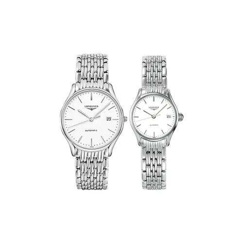 LONGINES Lvya Collection Автоматический Механический Механизм Унисекс Часы 35 мм + 25 мм Серебристый Циферблат Ремешок из Нержавеющей Стали