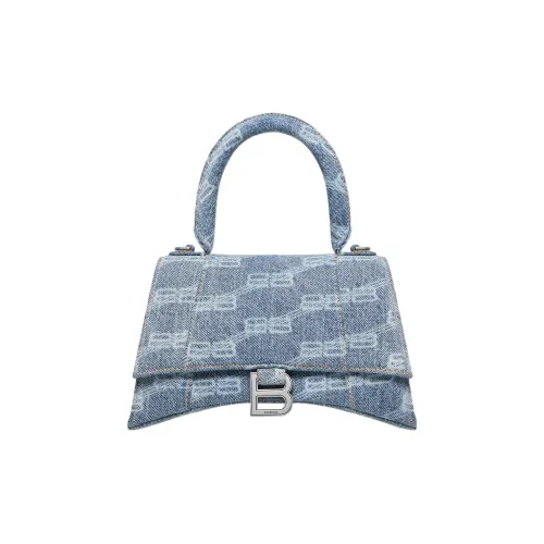 Balenciaga HOURGLASS Полиэстер Сумка через плечо Сумка Маленькая Женская Синяя