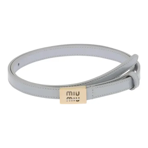 MIU MIU Кожаные ремни Светло-синий Женские