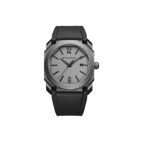 BVLGARI Octo Collection Часы Автоматический Механический Механизм Резиновый Ремешок Серый Циферблат Мужской 102858