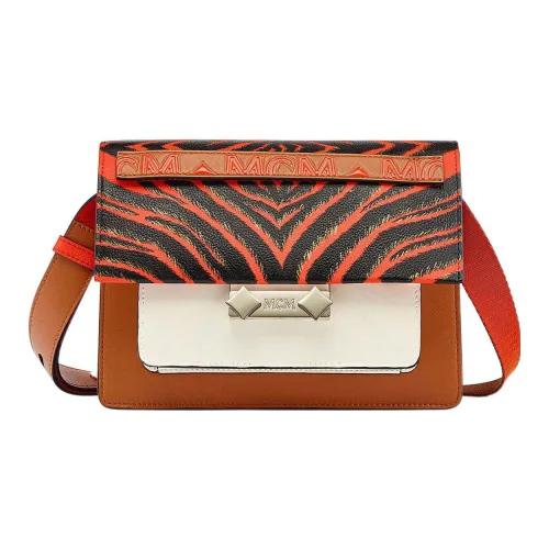 MCM Milano Телячья кожа Сумка через плечо Сумка на плечо Маленькая Женская Оранжевая