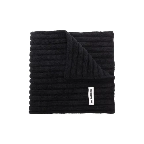 JIL SANDER Шарфы из шерсти Wool Knit Черные Женские