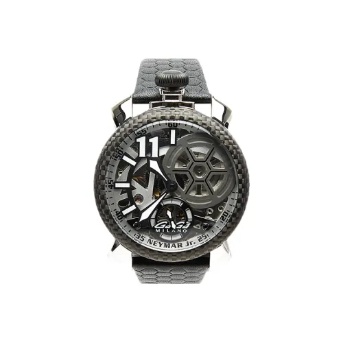 GAGA Механический механизм Мужской Neymar Same Style Часы 48 мм Череп