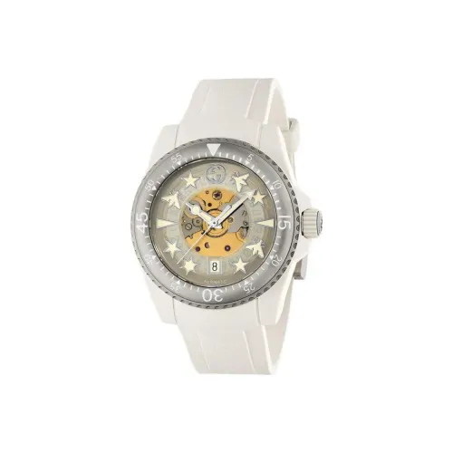 Gucci Dive Collection Часы Автоматический Механический Механизм Пластиковый Ремешок Серый Циферблат Мужской