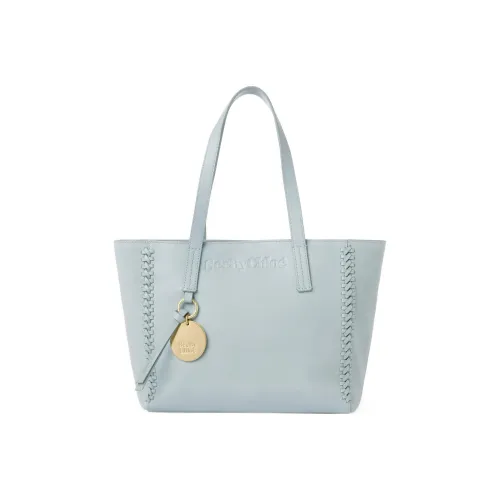 See By Chloe Tilda Коровья кожа Тоут Сумка Сумка для покупок Сумка на плечо Сумка Маленькая Женская Синяя