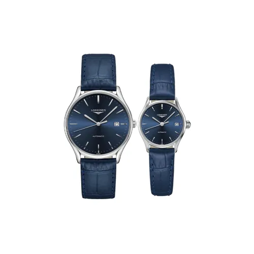 Longines Lvya Collection Кварцевый механизм Унисекс Часы 38,5 мм Синий циферблат Корпус из нержавеющей стали
