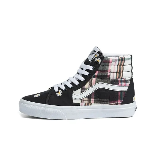 VANS SK8 High Топ Скейтборд Кроссовки Унисекс Черный Белый Розовый