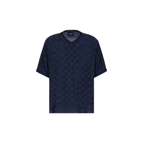 GIORGIO ARMANI FW22 T Рубашка Мужская Темно-синяя