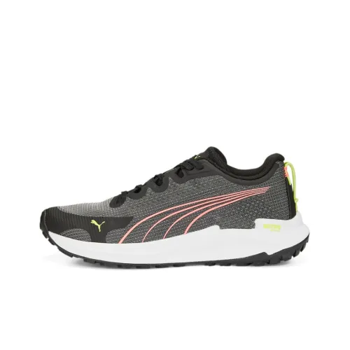 PUMA Fast Trac Nitro Shock Absorbers Противоскользящие Устойчивые к истиранию Низкий Топ Беговые кроссовки Женские Черный Розовый Белый