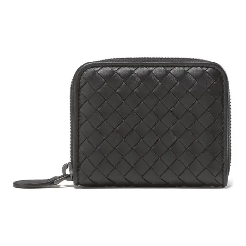 Bottega Veneta Sheepskin Wallet Coin Purse Card Holder Unisex Black Bottega Veneta Кошелек из овчины Кошелек для монет Держатель для карт Унисекс Черный