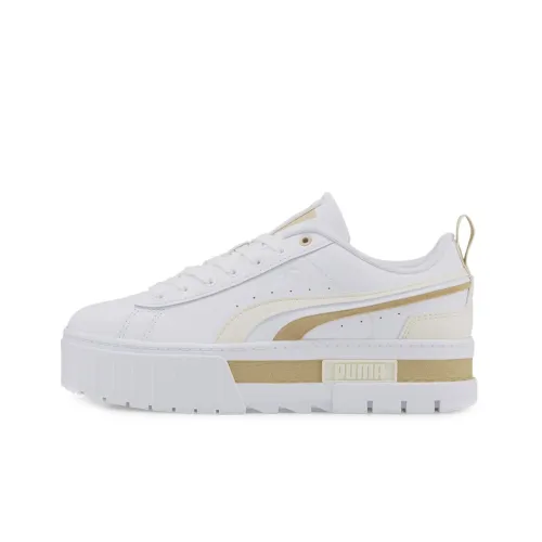 PUMA Mayze FS Interest Low Скейтборд Кроссовки Женские Белые Коричневые