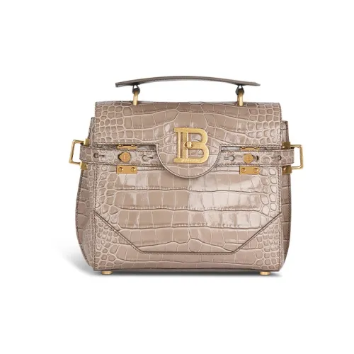 BALMAIN B Buzz Телячья кожа Сумка на плечо Женская Тауповая