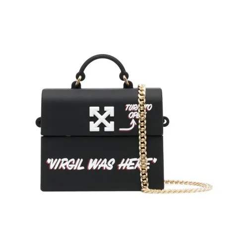 Off Белый Поликарбонат Защитный Чехол Портативная Сумка через плечо Сумка на плечо Чехол для наушников Женский Черный