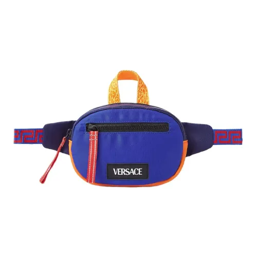 FANSIZHE VERSACE Коровья кожа с нейлоном одно плечо через плечо бананка детский синий