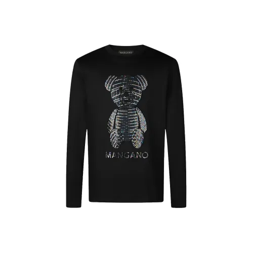 MANGANO FW22 Длинный рукав Т-рубашка Мужская Черная