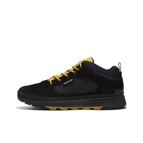 Timberland Field Trekker Trainer Slip-Resistant Abrasion-Resistant Low Top Streetwear Men's Black Yellow Тимберленд Field Trekker Trainer Противоскользящий Устойчивый к истиранию Низкий Топ Уличная Обувь Мужская Черный Желтый