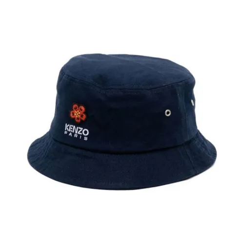 KENZO Cotton Bucket Hats Синий Мужской