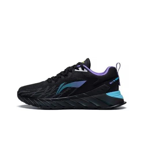 LINING Износостойкие Низкие Беговые Кроссовки Мужские Черные Синие