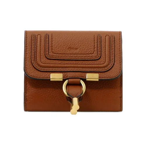 Chloe Marcie Soft Small Grain Телячья кожа Кошелек Женские Коричневый