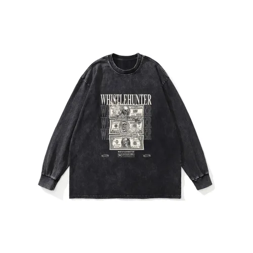 WHISTLEHUNTER Длинный рукав Т-рубашка Унисекс Черный
