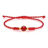 Браслеты из фасоли адзуки (красная нить)