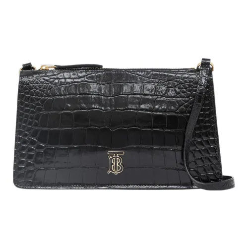 Burberry Телячья кожа Сумка для хранения Сумка Сумка через плечо Женская Черная