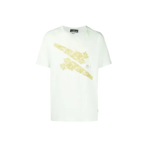 STONE ISLAND Светло-зеленые Мужские T-рубашки