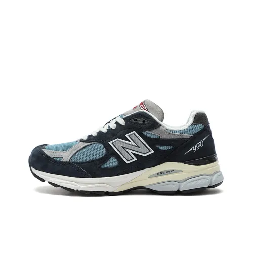 New Balance NB 990 V3 Low Топ Повседневный Городской Коммутирование Беговые кроссовки Унисекс Морской синий