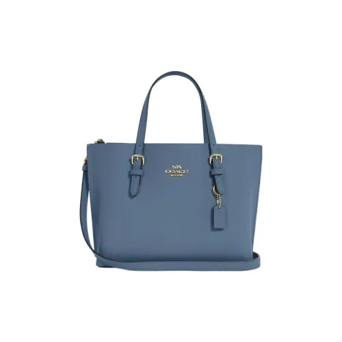 COACH Mollie Двойная Сided Кожа Сумка через плечо Сумка Средний Женская Индиго