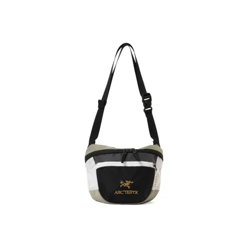 Arcteryx BEAMS совместная работа Сумка через плечо Сумка на плечо Сумка для активного отдыха Полиэстер Черный Серый Мужская