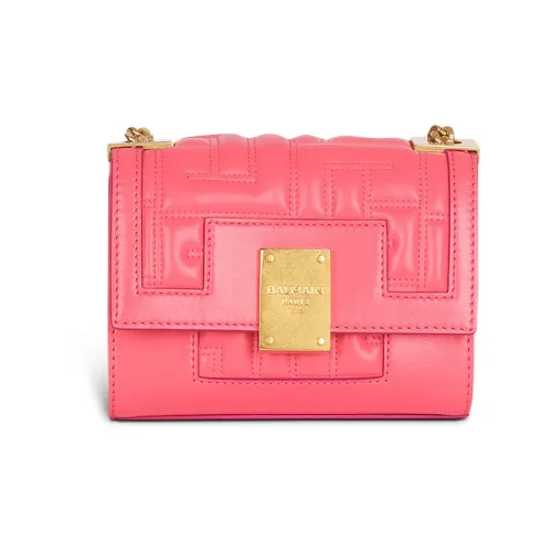 BALMAIN 1945 Лоскутное шитье Овечья шкура Сумка через плечо Сумка на плечо Женская Розовая