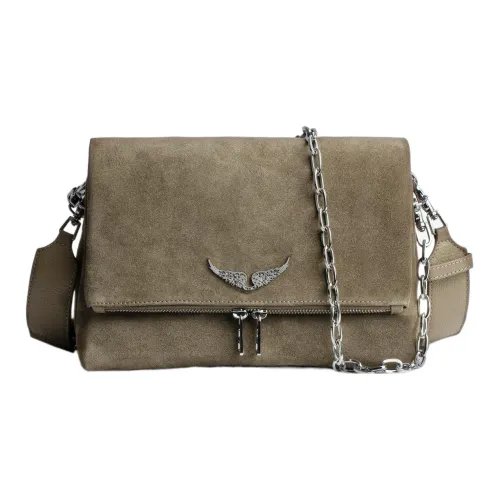 Zadig Voltaire Rocky Коровья кожа Сумка через плечо Женская Коричневая