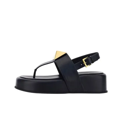 Valentino One Stud One Strap Sandals Women's Black