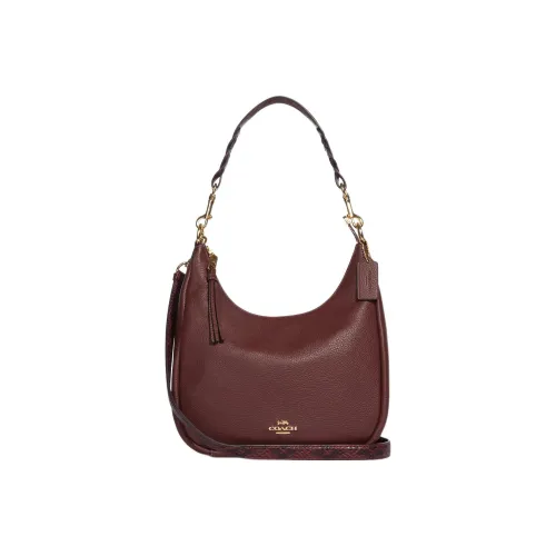 COACH Jules Кожа Портативный Сумка через плечо Сумка на плечо Женская Бургунди