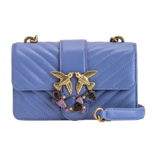 PINKO Love Icon Овчина Телячья кожа Swallow Сумка Сумка через плечо Мини Женская Лаванда Фиолетовый