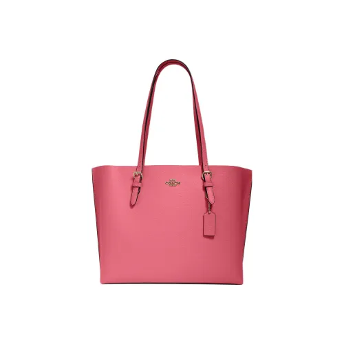 COACH Mollie Двойная сторона кожаная сумка среднего размера женская арбузно-розовый и красный