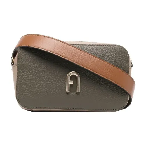 Furla Primula Телячья кожа с рельефным узором Сумка через плечо Сумка на плечо Женская Зеленая