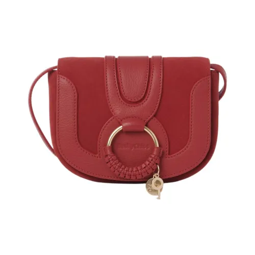 See By Chloe Hana Коровья кожа с замшей Коровья кожа Сумка на плечо Мини Женская Красная