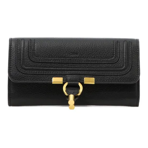 Chloe Marcie Телячья кожа с текстурой Кошелек Женский Черный