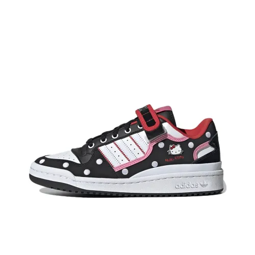 Hello Kitty x Adidas Originals FORUM Low Топ Скейтборд Кроссовки Женские Черный Розовый
