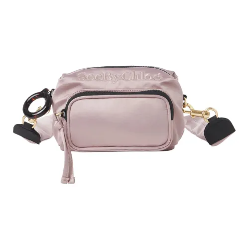 See By Chloe Tilly Satin Camera Сумка Crossbody Одно плечо Бананка Мини Женская Розовая