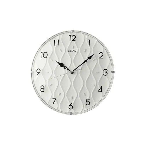 SEIKO Механизм плавного хода секундной стрелки Кристальная пластиковая стена Часы Унисекс Белый
