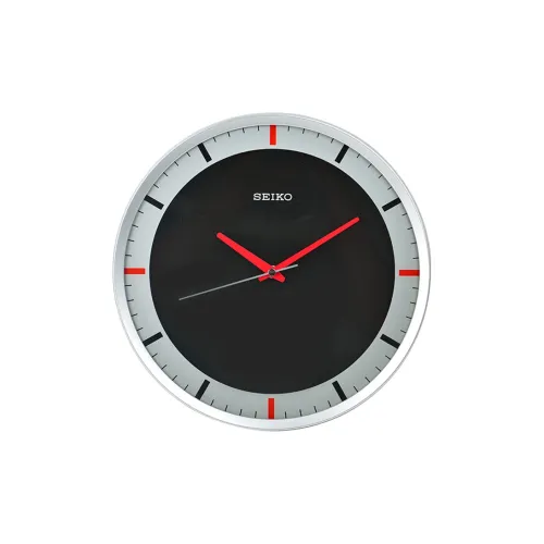 SEIKO Механизм плавного хода секундной стрелки Кристальная пластиковая стена Часы Унисекс Черный