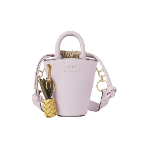 See By Chloe Cecilya Коровья кожа зернистая текстура сумка-тоут сумка для покупок сумка через плечо сумка мини женская фиолетовая