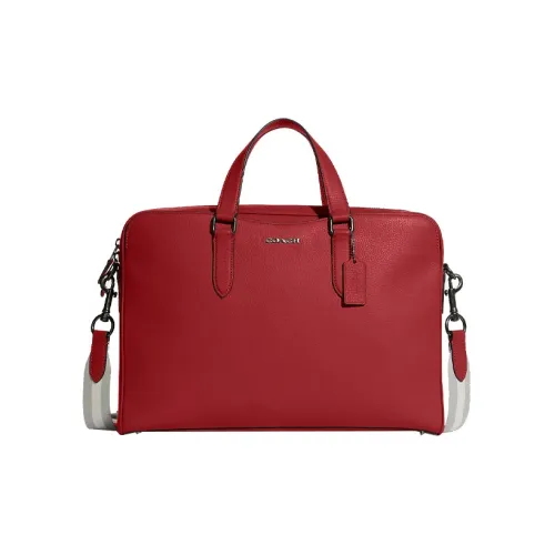 COACH Graham Утонченный Pebble Кожа Сумка через плечо Сумка через плечо Большая Мужская Красная