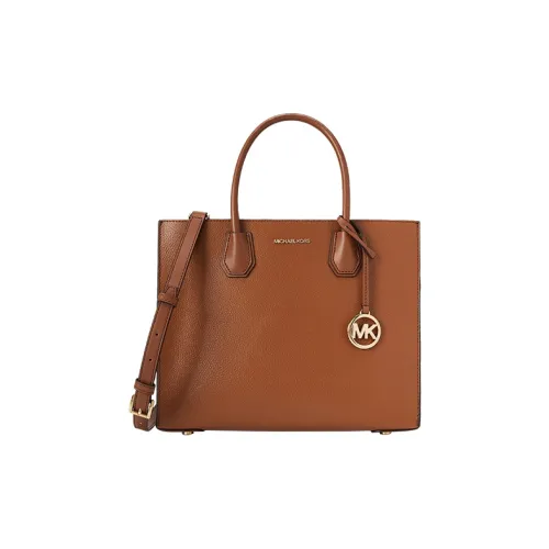 MICHAEL KORS Mercer Коровья кожа Спилок Сумка через плечо Сумка Большая Женская Кожа Коричневая