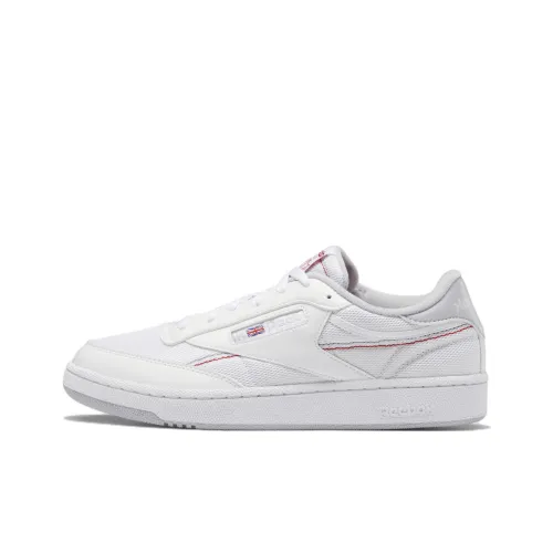 Reebok CLUB C 85 Slip-Resistant Амортизация Устойчивый к истиранию Быстросохнущий Низкий Топ Скейтбординг Кроссовки Белый Красный