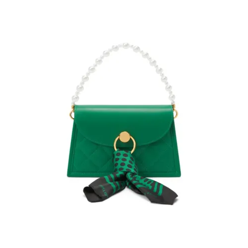 CHARLES KEITH ПУ (полиуретан) текстильная смесь маленькая квадратная сумка одно плечо сумка среднего размера женская зеленая