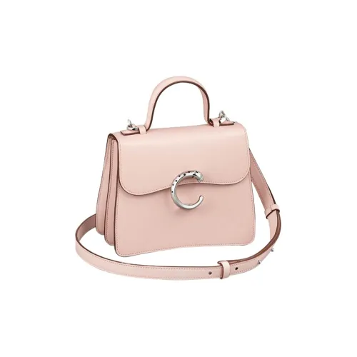 Cartier Panthère De Cartier Телячья кожа Сумка через плечо Сумка Мини Женская Светло-розовая